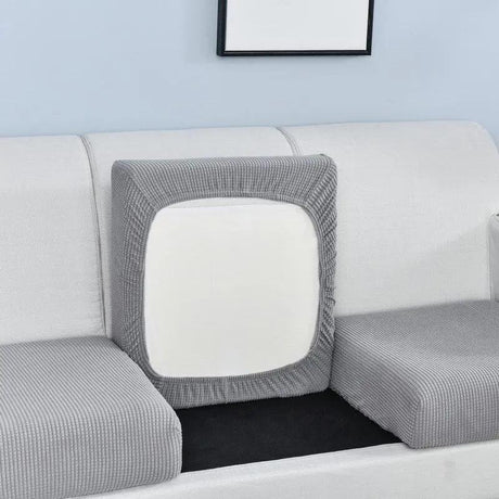 Housse Gris Clair Coussin d'Assise Canapé & Fauteuil - La Maison de la Housse®