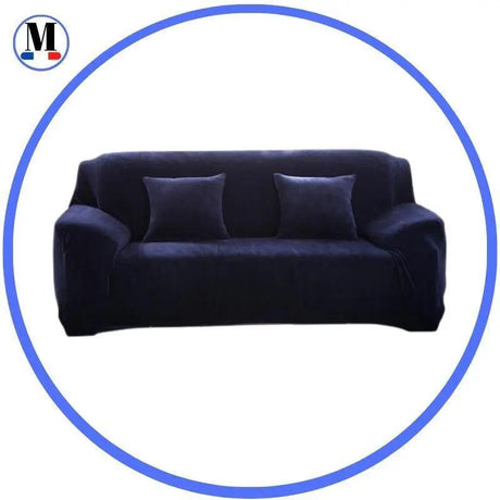 Housse de Canapé Velours Bleu Nuit - La Maison de la Housse®