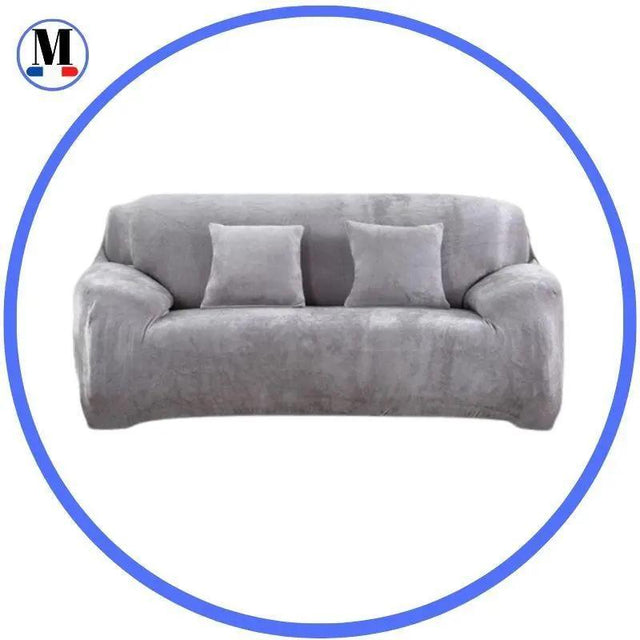 Housse de Canapé Velours Gris - La Maison de la Housse®