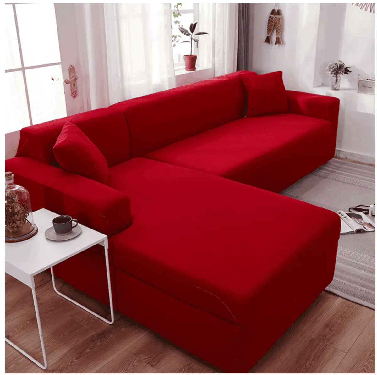 Housse de Canapé Velours Rouge - La Maison de la Housse®