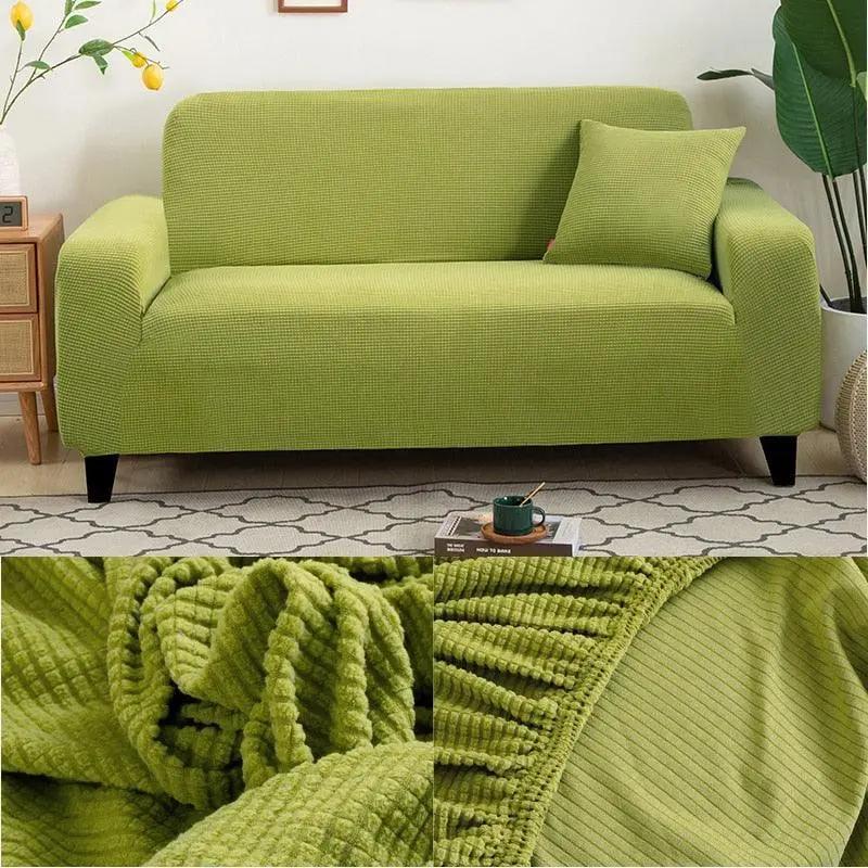 Housse de Canapé Vert Pomme Microfibre - La Maison de la Housse®