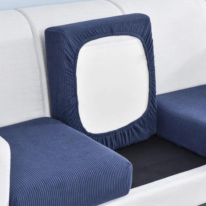 Housse de Coussin Bleu Marine Pour Siège d'Assise et Dossier Canapé & Fauteuil - La Maison de la Housse®