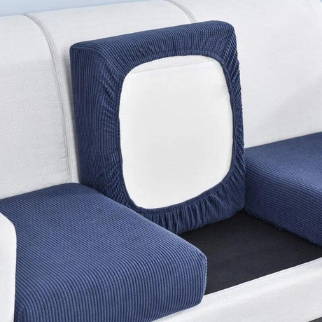 Housse de Coussin Bleu Marine Pour Siège d'Assise et Dossier Canapé & Fauteuil - La Maison de la Housse®