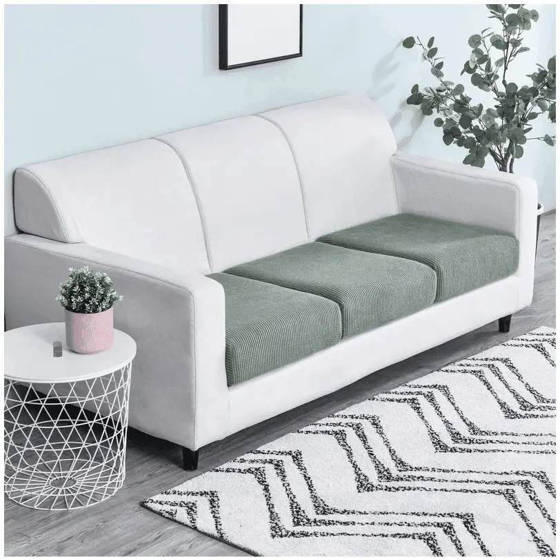 Housse de Coussin Vert Mousse Pour Siège D'assise De Canapé - Fauteuil - La Maison de la Housse®