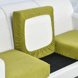 Housse de Coussin Vert Moutarde Pour Siège D'assise De Canapé - Fauteuil - La Maison de la Housse®