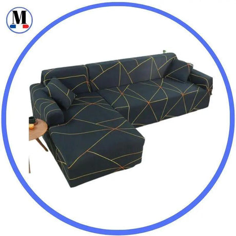 Housse De Canapé d'Angle Extensibles - Motif Composées - La Maison de la Housse®