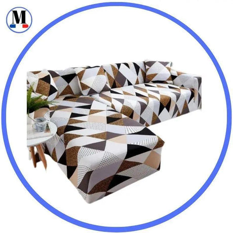 Housse De Canapé d'Angle Extensibles - Motif Graminées - La Maison de la Housse®