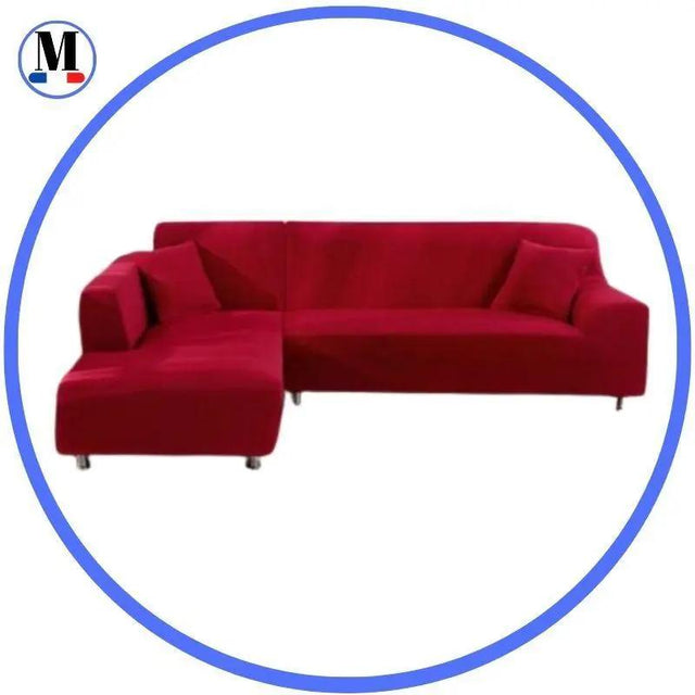 Housse De Canapé d'Angle Rouge Clair - La Maison de la Housse®
