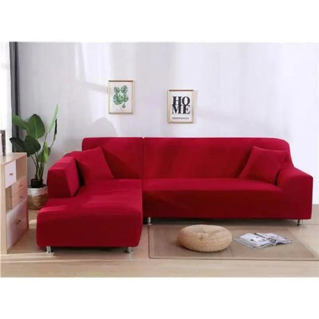 Housse De Canapé d'Angle Rouge Clair - La Maison de la Housse®