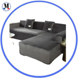 Housse De Canapé d'Angle En Velours Gris - La Maison de la Housse®