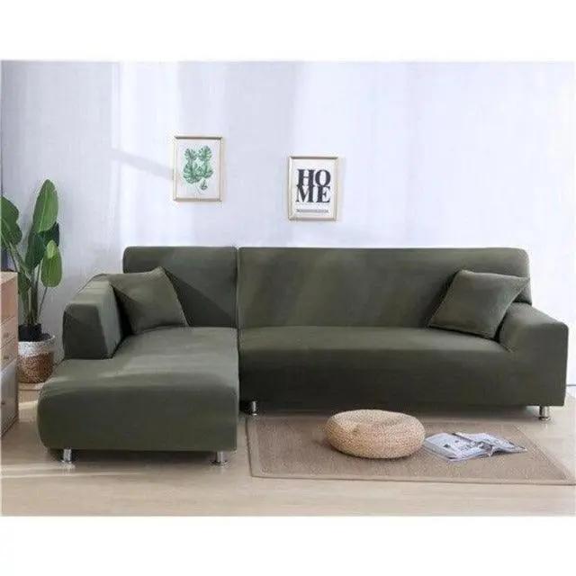 Housse De Canapé d'Angle Vert Armée - La Maison de la Housse®