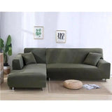 Housse De Canapé d'Angle Vert Armée - La Maison de la Housse®
