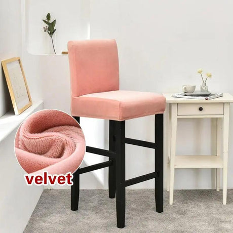 Housse de chaise de bar en velours - La Maison de la Housse®