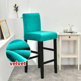 Housse de chaise de bar en velours - La Maison de la Housse®