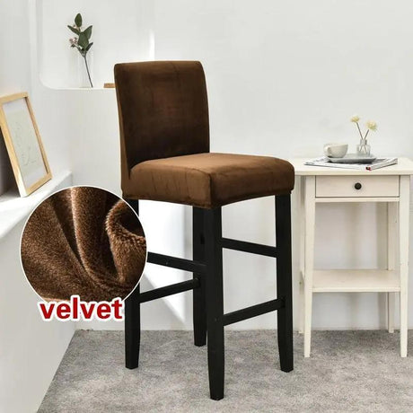 Housse de chaise de bar en velours - La Maison de la Housse®