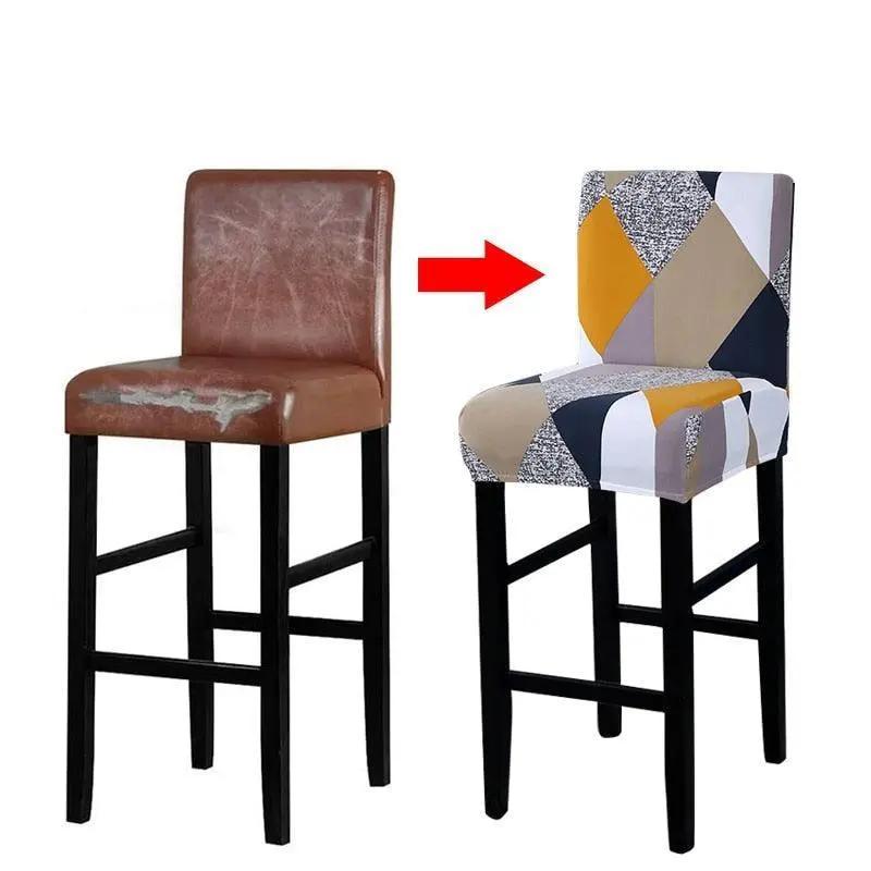 Housse de chaise de bar en velours - La Maison de la Housse®