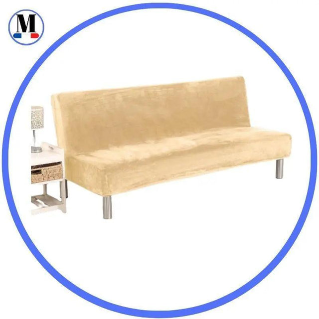 Housses De Canapé Clic Clac En Velours Beige - La Maison de la Housse®