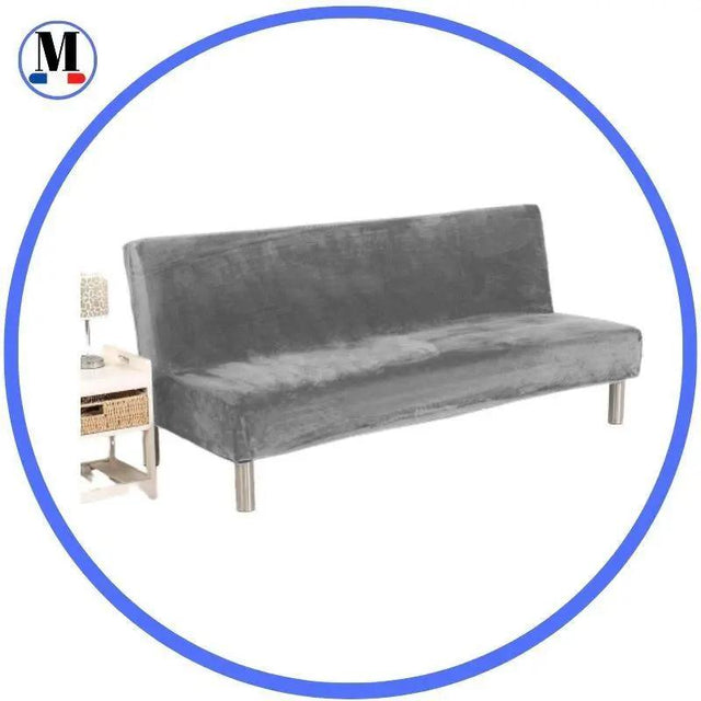 Housses De Canapé Clic Clac En Velours Gris - La Maison de la Housse®
