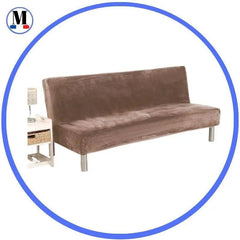 Housses De Canapé Clic Clac En Velours Marron Clair