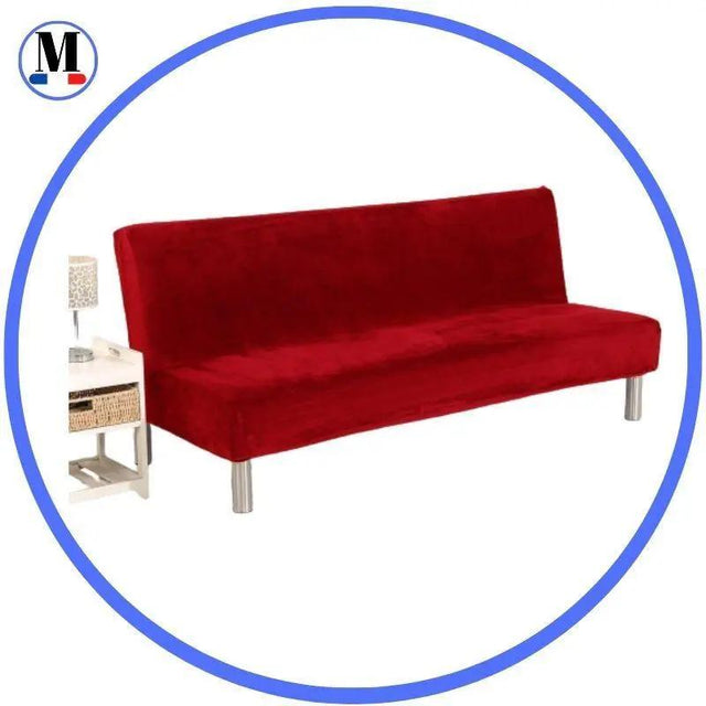 Housses De Canapé Clic Clac En Velours Rouge - La Maison de la Housse®