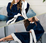 Plaid Poncho Sweat Cape Léopard - La Maison de la Housse®