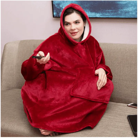 Sweat à Capuche Plaid Poncho Pull - La Maison de la Housse®