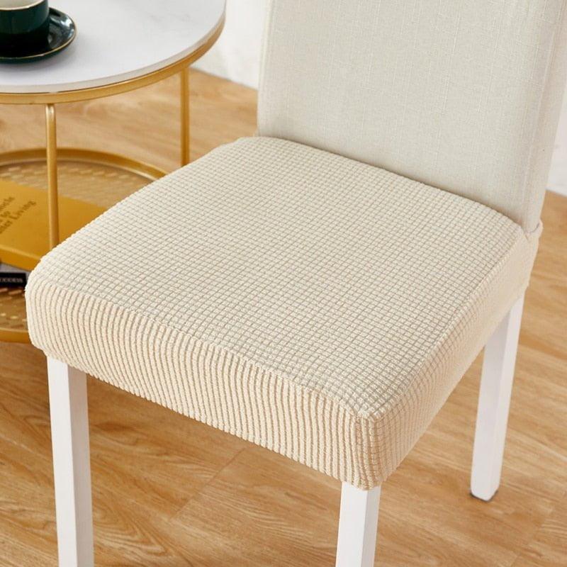 Housse Assise Extensible Beige Pour Chaise - La Maison de la Housse®