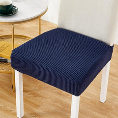 Housse Assise Extensible Bleu marine Pour Chaise