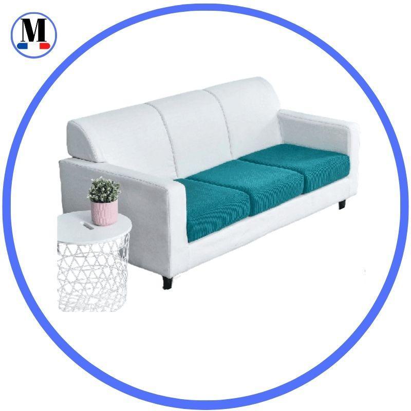 Housse Bleu Canard Coussin d'Assise Canapé & Fauteuil - La Maison de la Housse®