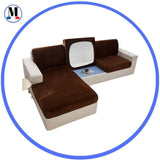 Housse Coussin d'Assise Canapé en Velours Marron - La Maison de la Housse®