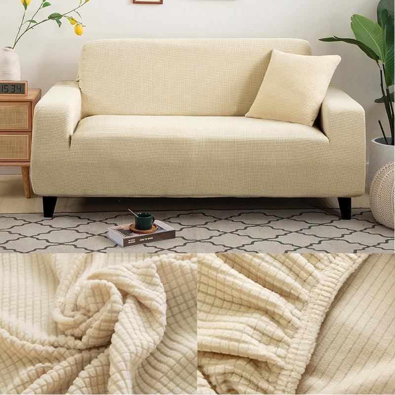 Housse de Canapé Beige Microfibre - La Maison de la Housse®