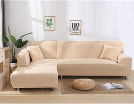 Housse De Canapé d'Angle Beige - La Maison de la Housse®