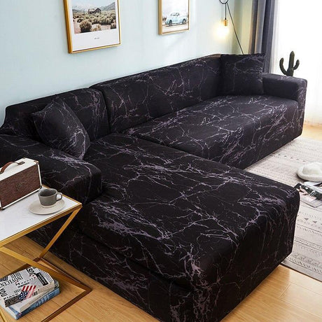 Housse De Canapé d'Angle Extensibles - Motif Burseri - La Maison de la Housse®