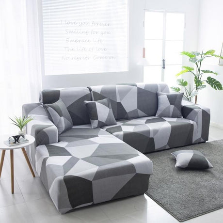 Housse De Canapé d'Angle Extensibles - Motif Cytinacées - La Maison de la Housse®