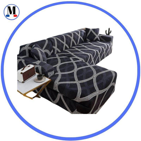 Housse De Canapé d'Angle Extensibles - Motif Fumana - La Maison de la Housse®
