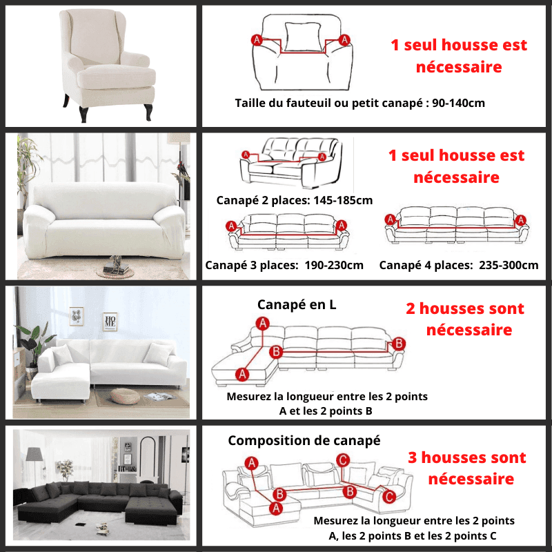 Housse De Canapé d'Angle Ruber - La Maison de la Housse®
