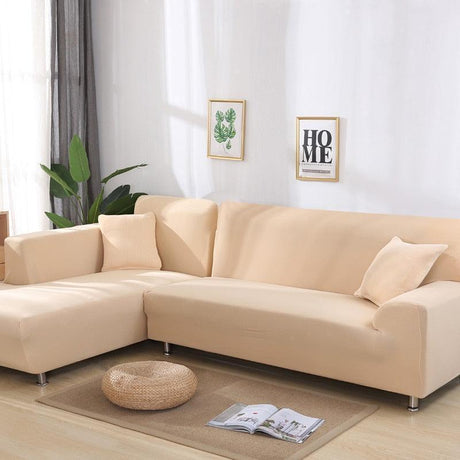Housse De Canapé d'Angle Beige Crème - La Maison de la Housse®