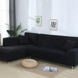 Housse De Canapé d'Angle Black Noir - La Maison de la Housse®