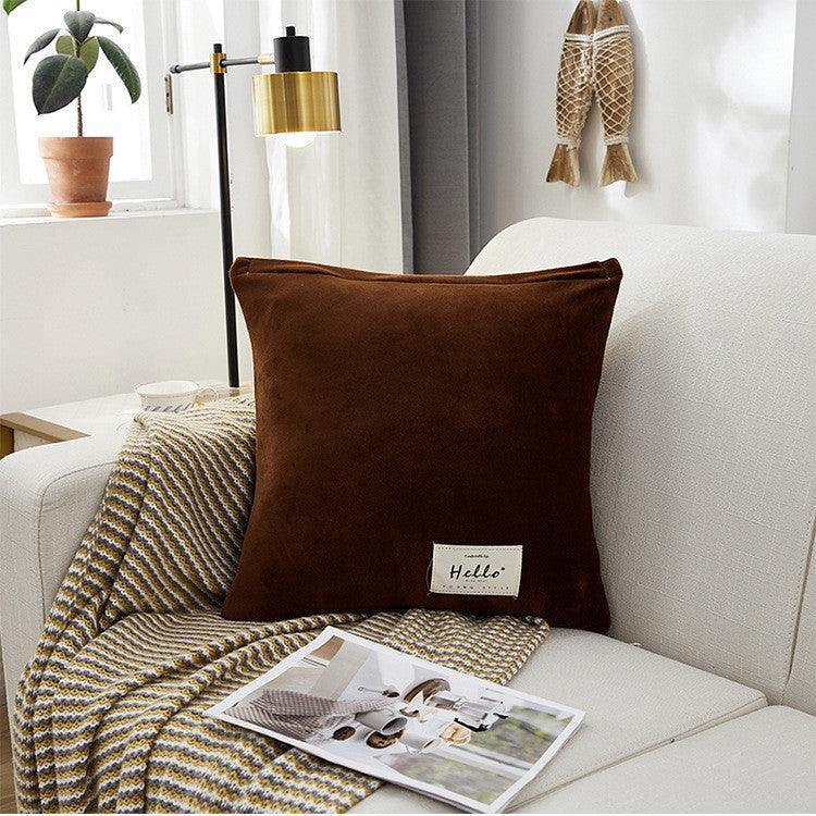 Housse De Canapé d'Angle En Velours Marron - La Maison de la Housse®