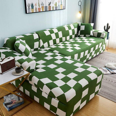 Housse De Canapé d'Angle Extensibles - Motif Apiacées - La Maison de la Housse®