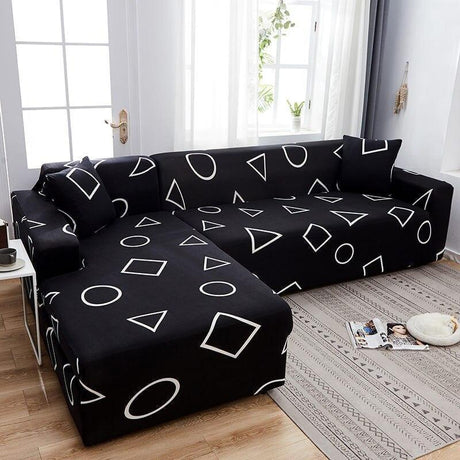 Housse De Canapé d'Angle Extensibles - Motif Asparagacées - La Maison de la Housse®