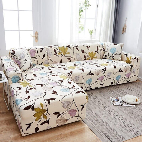 Housse De Canapé d'Angle Extensibles - Motif Rubia - La Maison de la Housse®