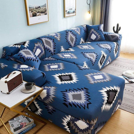 Housse De Canapé d'Angle Extensibles - Motif Ruscus - La Maison de la Housse®