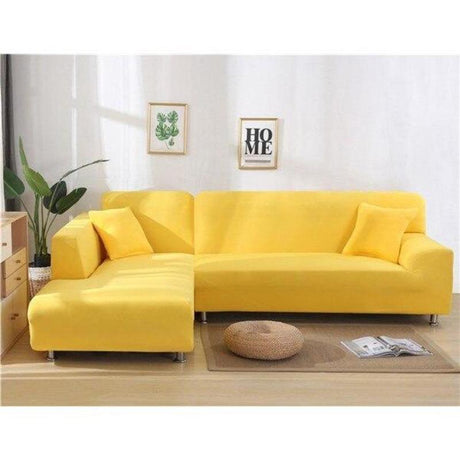 Housse De Canapé d'Angle Jaune - La Maison de la Housse®