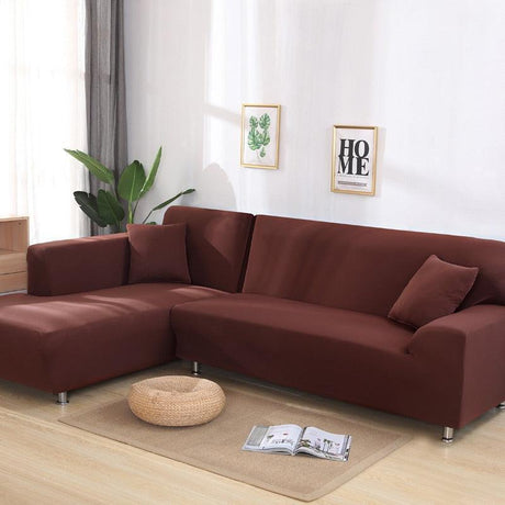 Housse De Canapé d'Angle Marron coffee - La Maison de la Housse®