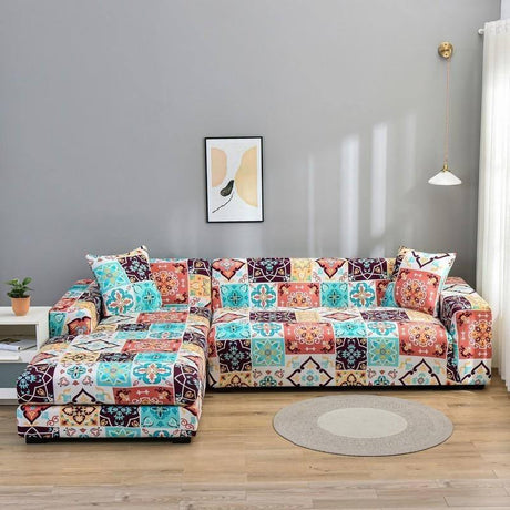 Housse De Canapé d'Angle Mosaïque - La Maison de la Housse®