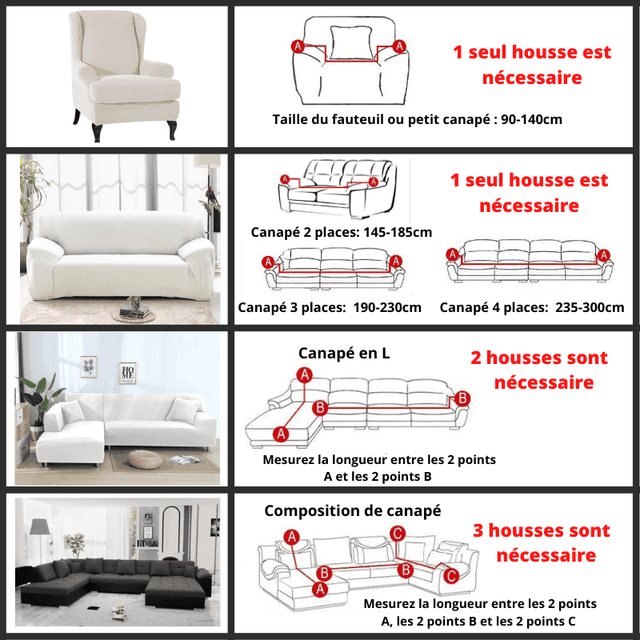 Housse De Canapé d'Angle Ruber - La Maison de la Housse®