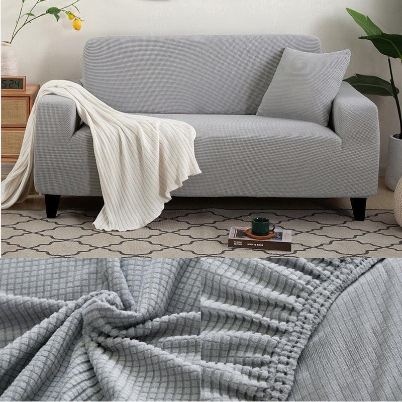 Housse de Canapé Gris clair Microfibre - La Maison de la Housse®