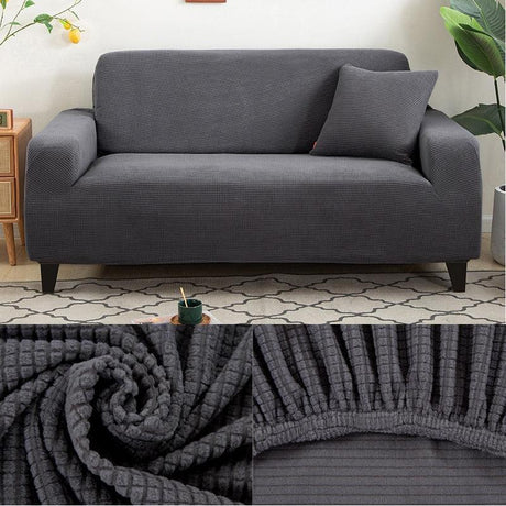 Housse de Canapé Gris Foncé Microfibre - La Maison de la Housse®