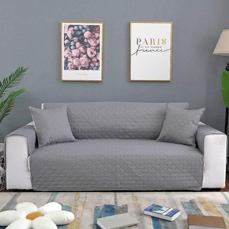 Housse De canapé Imperméable Matelassé Gris - La Maison de la Housse®